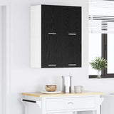 Hanging Cabinet Riga 2 pcs Black Oak and White 60 x 31 x 40 cm - Top-Down View