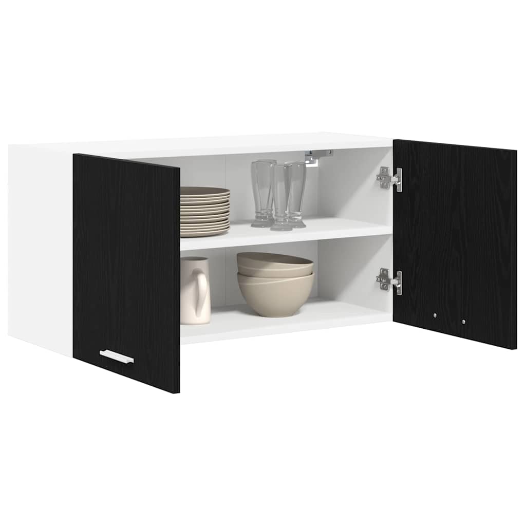 Hanging Cabinet Black Oak 80 x 31 x 40 cm Engineered Wood
