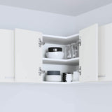 Hanging Cabinet Riga White 57 x 57 x 40 cm Engineered Wood - Top-Down View