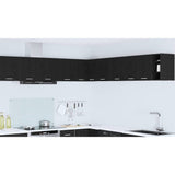 Hanging Cabinet Black Oak and White 57 x 57 x 40 cm - Low Angle