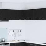 Hanging Cabinet Black Oak and White 57 x 57 x 40 cm