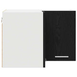 Hanging Cabinet Black Oak and White 57 x 57 x 40 cm