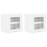 Hanging Cabinet with Shelf Riga 2 pcs White 40 x 31 x 40 cm - Front View