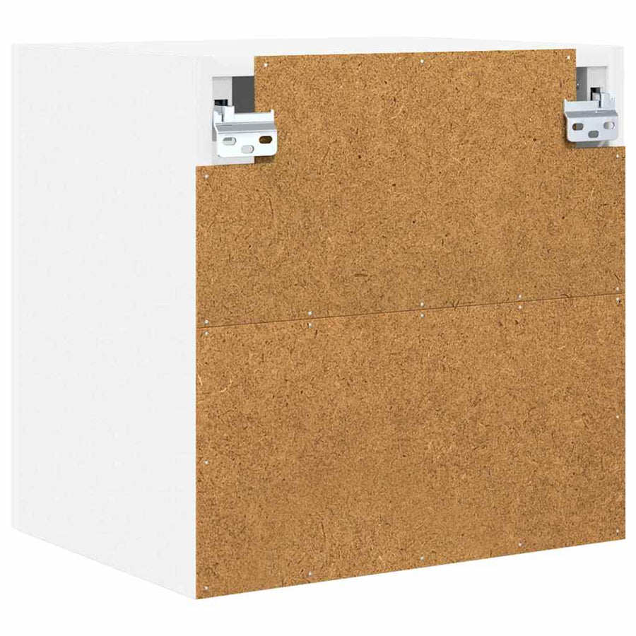 Hanging Cabinet 2 pcs White Engineered Wood