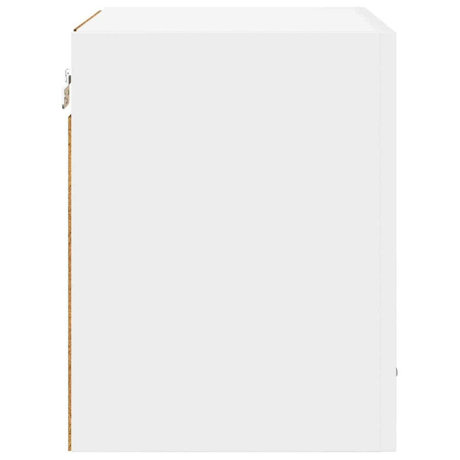 Hanging Cabinet 2 pcs White Engineered Wood