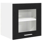 Hanging Cabinet 2 pcs Black Oak Engineered Wood