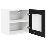 Hanging Cabinet with Shelf Riga 2 pcs Black Oak 40 x 31 x 40 cm - Rear View