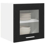 Hanging Cabinet with Shelf Riga 2 pcs Black Oak 40 x 31 x 40 cm - Side View