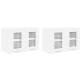 Hanging Cabinet with Shelf Riga 2 pcs White 60 x 31 x 40 cm - Front View