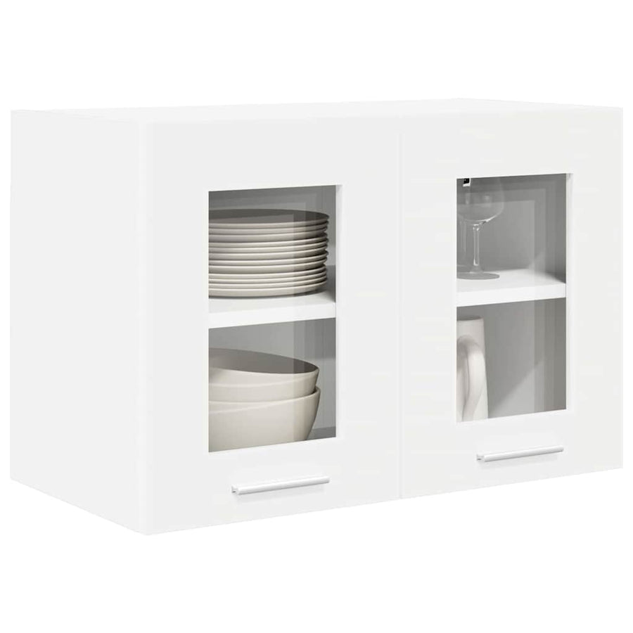 Hanging Cabinet 2 pcs White Engineered Wood
