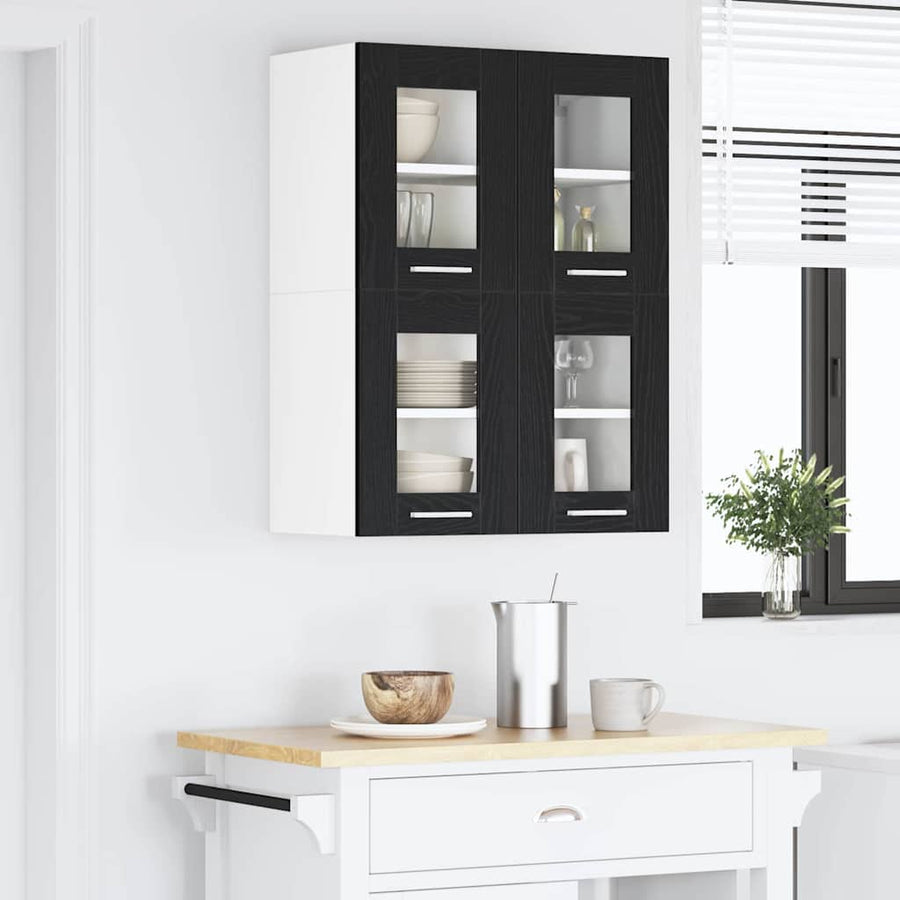 Hanging Cabinet Black Oak 60 x 31 x 40 cm Engineered Wood