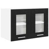 Hanging Cabinet Riga Black Oak 60 x 31 x 40 cm Engineered Wood - 45-Degree Angle