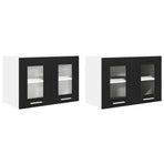 Hanging Cabinet 2 pcs Black Oak Engineered Wood