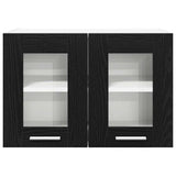 Hanging Cabinet 2 pcs Black Oak 60 x 31 x 40 cm Engineered Wood