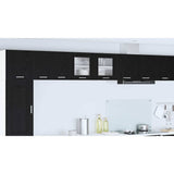 Hanging Cabinet Black Oak and White 80 x 31 x 40 cm
