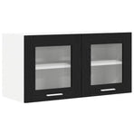 Hanging Cabinet Black Oak and White 80 x 31 x 40 cm