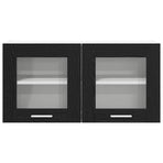 Hanging Cabinet Black Oak and White 80 x 31 x 40 cm