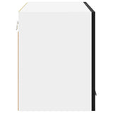 Hanging Cabinet Riga Black Oak and White 80 x 31 x 40 cm - Close-Up Angle