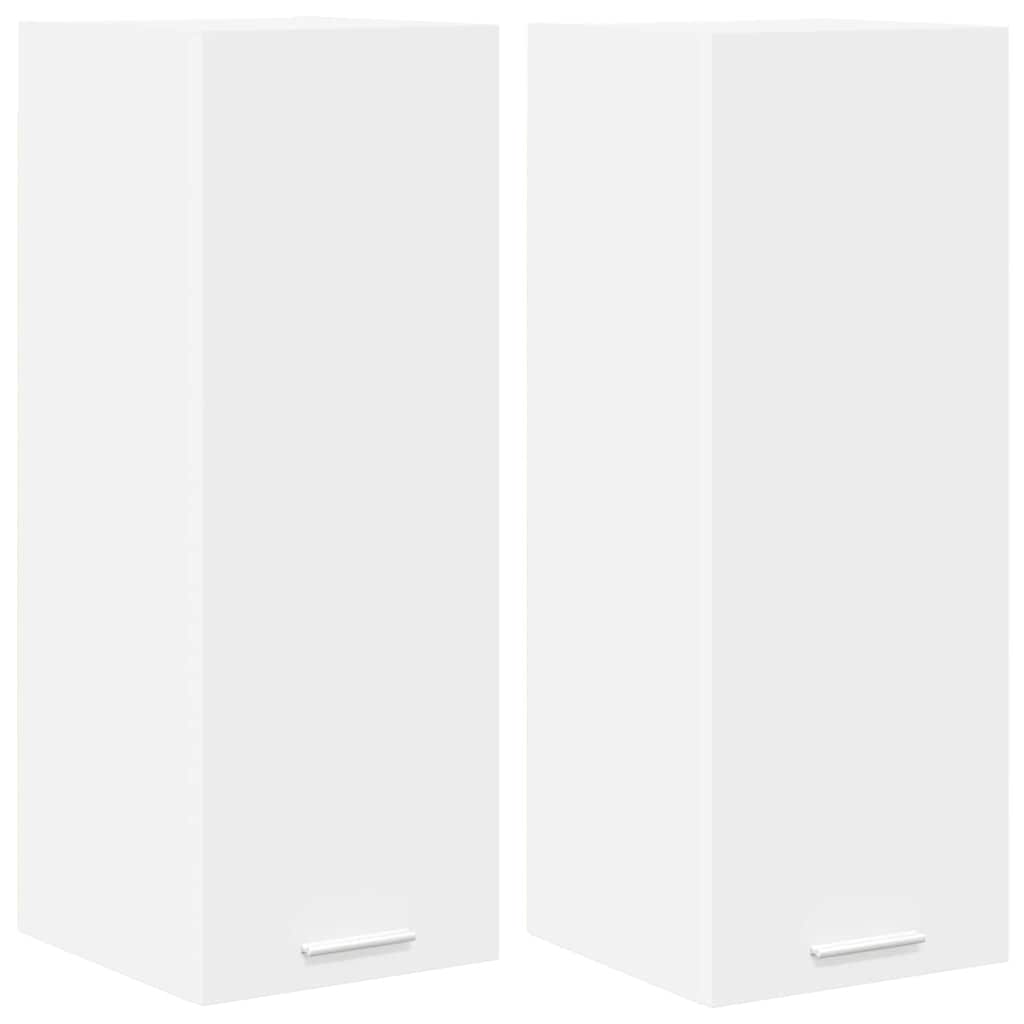 Hanging Cabinet with Shelf Riga 2 pcs White 30 x 31 x 80 cm