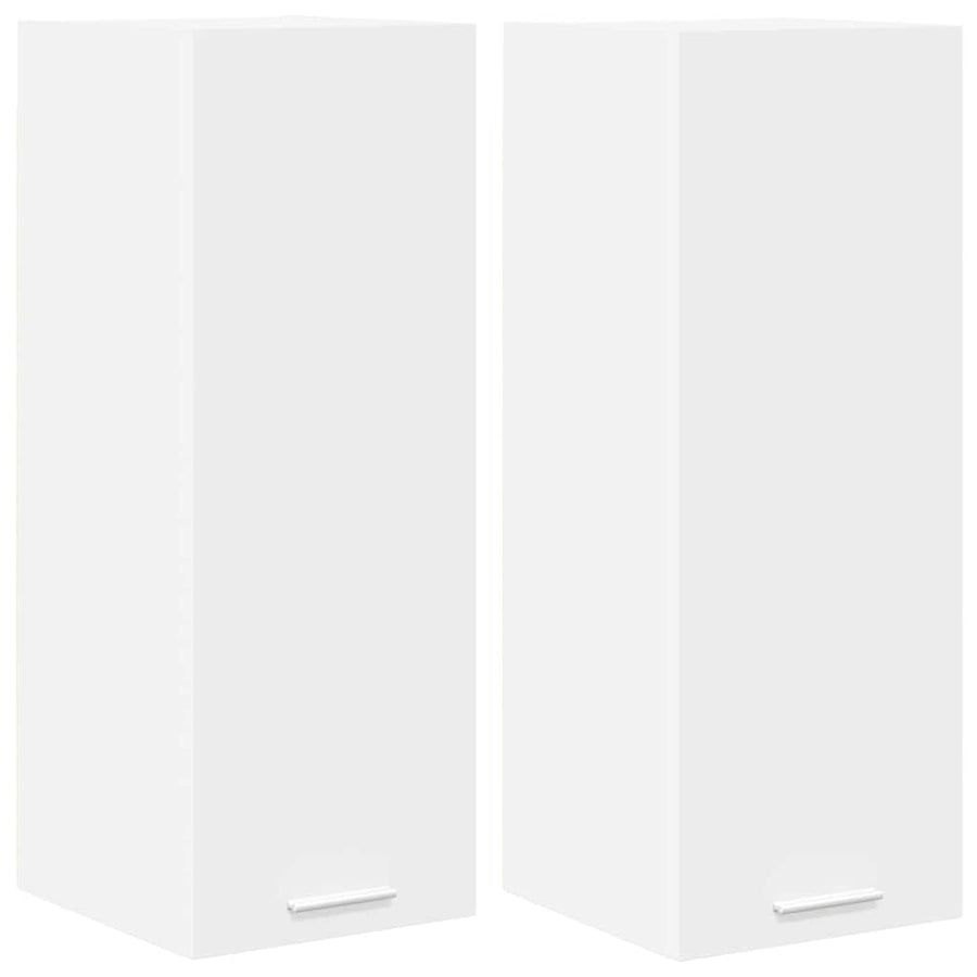 Hanging Cabinet 2 pcs White Engineered Wood