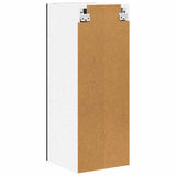 Hanging Cabinet with Door Black Oak and White 30 x 31 x 80 cm