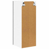 Hanging Cabinet Riga Black Oak and White 30 x 31 x 80 cm - Low Angle