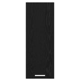 Hanging Cabinet with Door Black Oak and White 30 x 31 x 80 cm