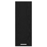 Hanging Cabinet Riga Black Oak and White 30 x 31 x 80 cm - Rear View
