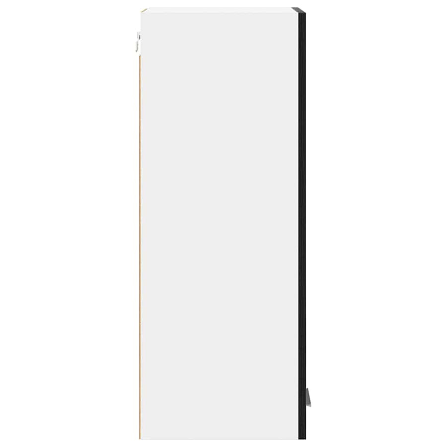Hanging Cabinet Black Oak and White 30 x 31 x 80 cm