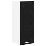 Hanging Cabinet 2 pcs Black Oak and White Engineered Wood