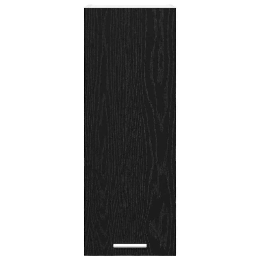 Hanging Cabinet 2 pcs Black Oak and White Engineered Wood