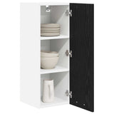 Hanging Cabinet 2 pcs Black Oak and White 30 x 31 x 80 cm