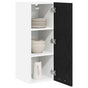 Hanging Cabinet 2 pcs Black Oak and White Engineered Wood