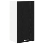 Hanging Cabinet Black Oak and White 40 x 31 x 80 cm