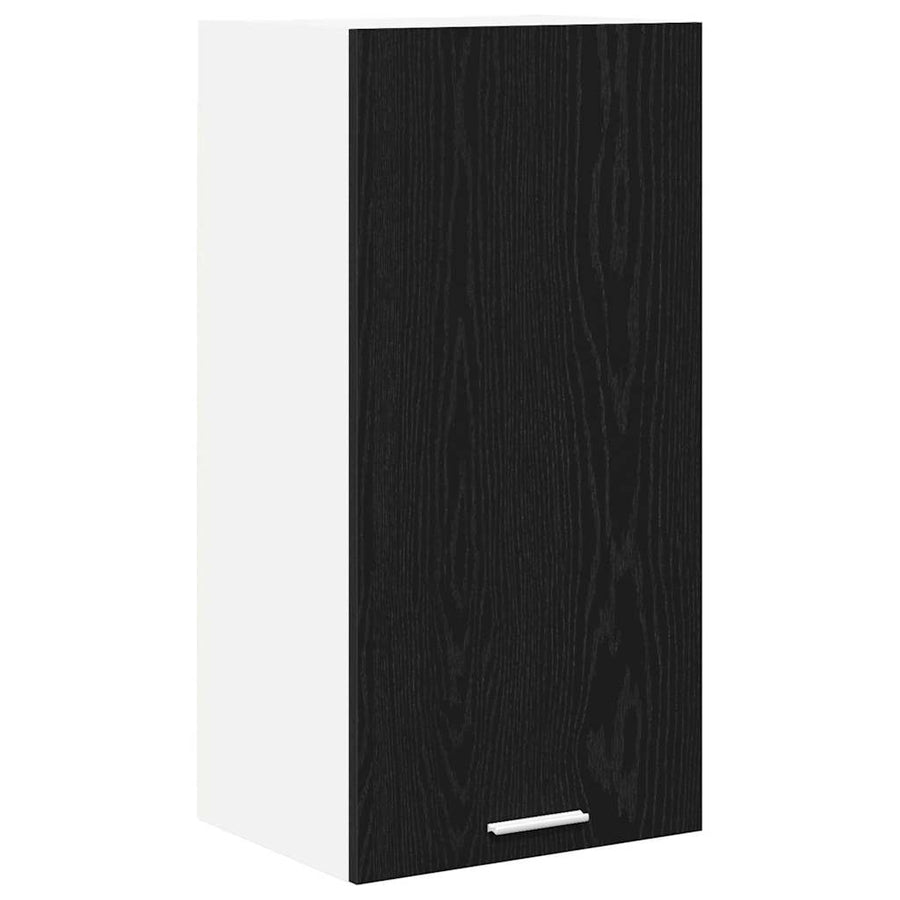 Hanging Cabinet Black Oak and White 40 x 31 x 80 cm