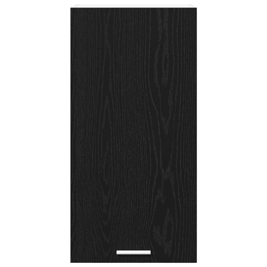 Hanging Cabinet Black Oak and White 40 x 31 x 80 cm