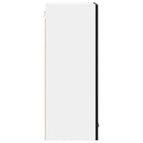 Hanging Cabinet Riga Black Oak and White 40 x 31 x 80 cm