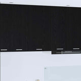 Hanging Cabinet Riga Black Oak and White 50 x 31 x 80 cm