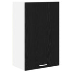 Hanging Cabinet Black Oak and White 50 x 31 x 80 cm