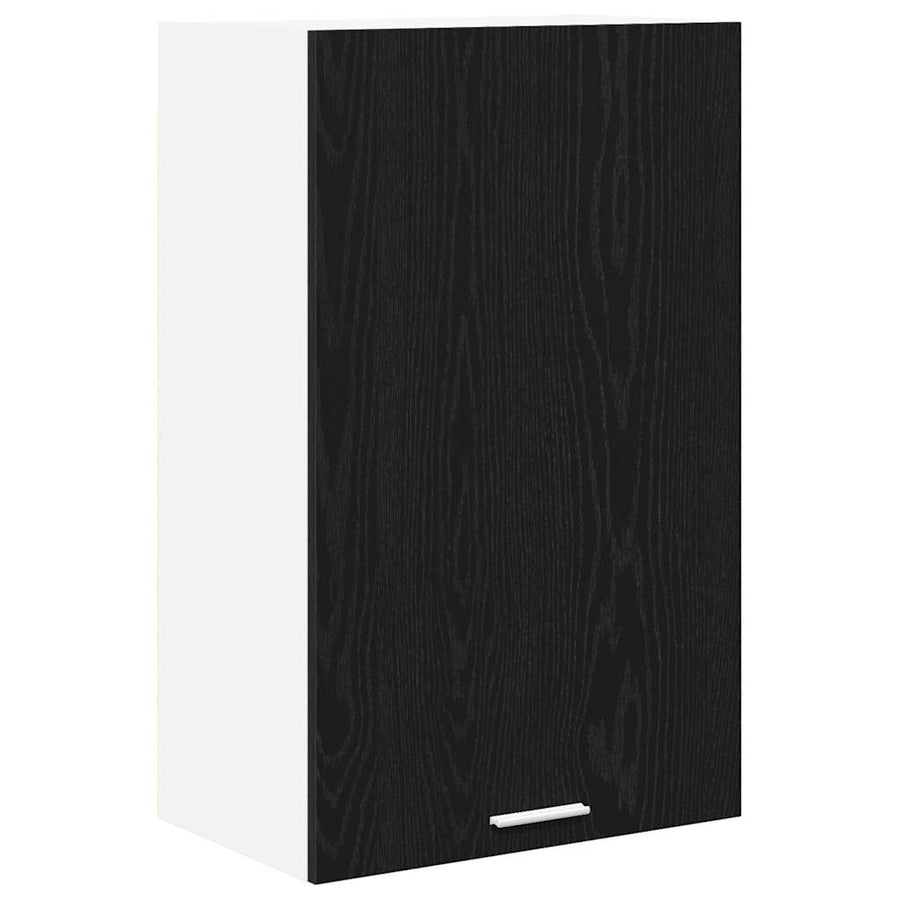 Hanging Cabinet Black Oak and White 50 x 31 x 80 cm