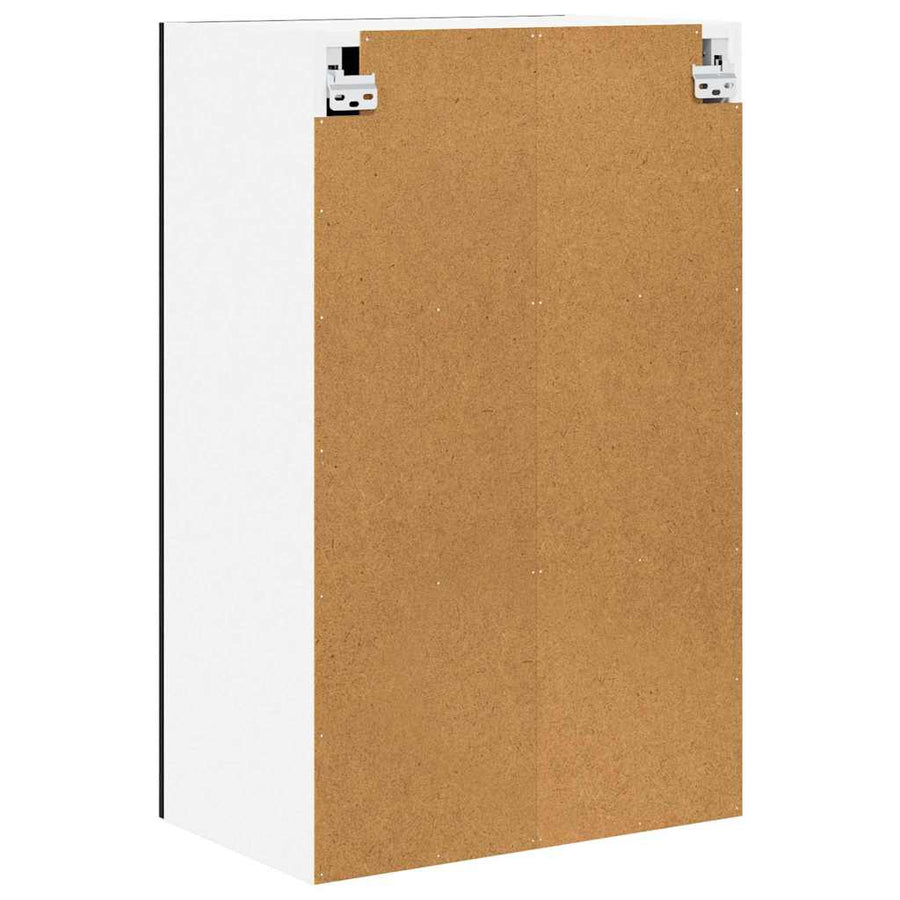 Hanging Cabinet Black Oak and White 50 x 31 x 80 cm