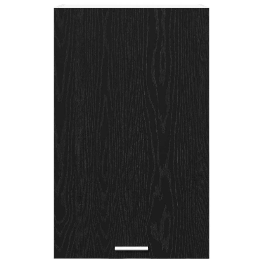 Hanging Cabinet Black Oak and White 50 x 31 x 80 cm