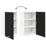 Hanging Cabinet Riga Black Oak and White 50 x 31 x 80 cm - Extra Image