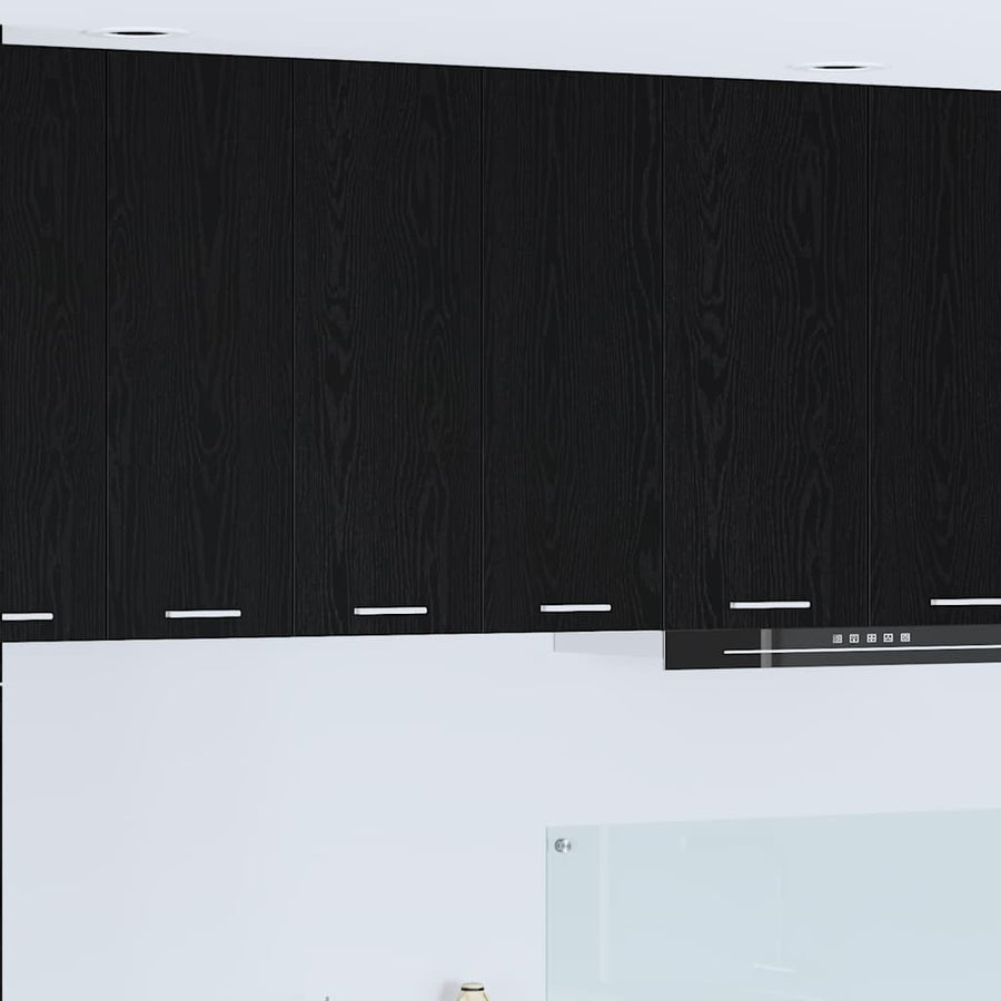 Hanging Cabinet Black Oak 60 x 31 x 80 cm Engineered Wood