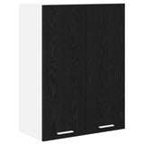 Hanging Cabinet Black Oak 60 x 31 x 80 cm Engineered Wood - Front View