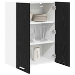 Hanging Cabinet Black Oak 60 x 31 x 80 cm Engineered Wood