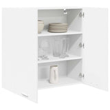 Hanging Cabinet Riga White 80 x 31 x 80 cm Engineered Wood - Side View