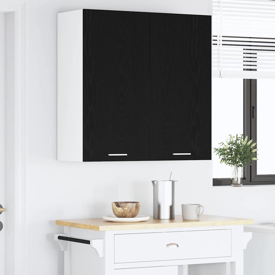 Hanging Cabinet Black Oak 80 x 31 x 80 cm Engineered Wood