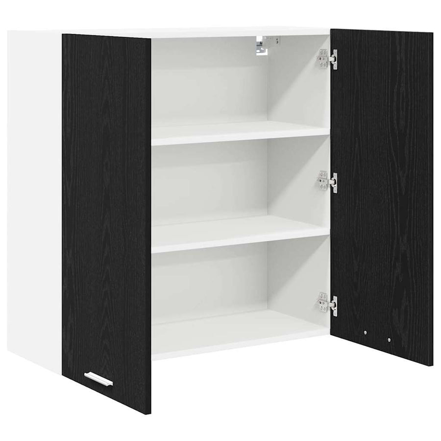 Hanging Cabinet Black Oak 80 x 31 x 80 cm Engineered Wood