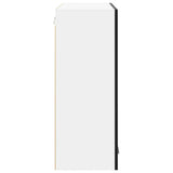 Hanging Cabinet Riga Black Oak 80 x 31 x 80 cm Engineered Wood - Close-Up Angle